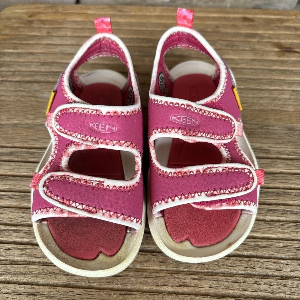 Keen Knotch Creek Toddler US 6 Open Toe Pink/White Water Sports/Hiking Sandals